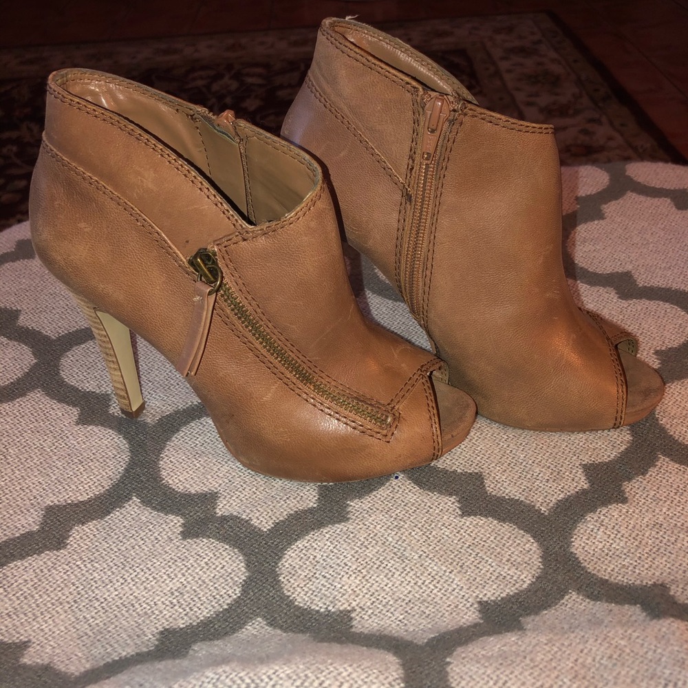 Nine West peep toe heel boots